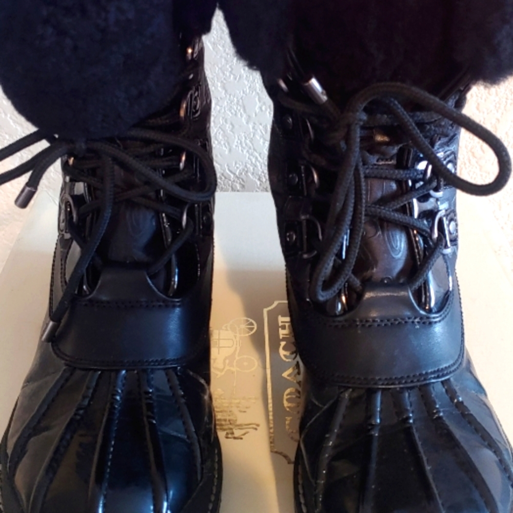 Coach waterproof logo boots
